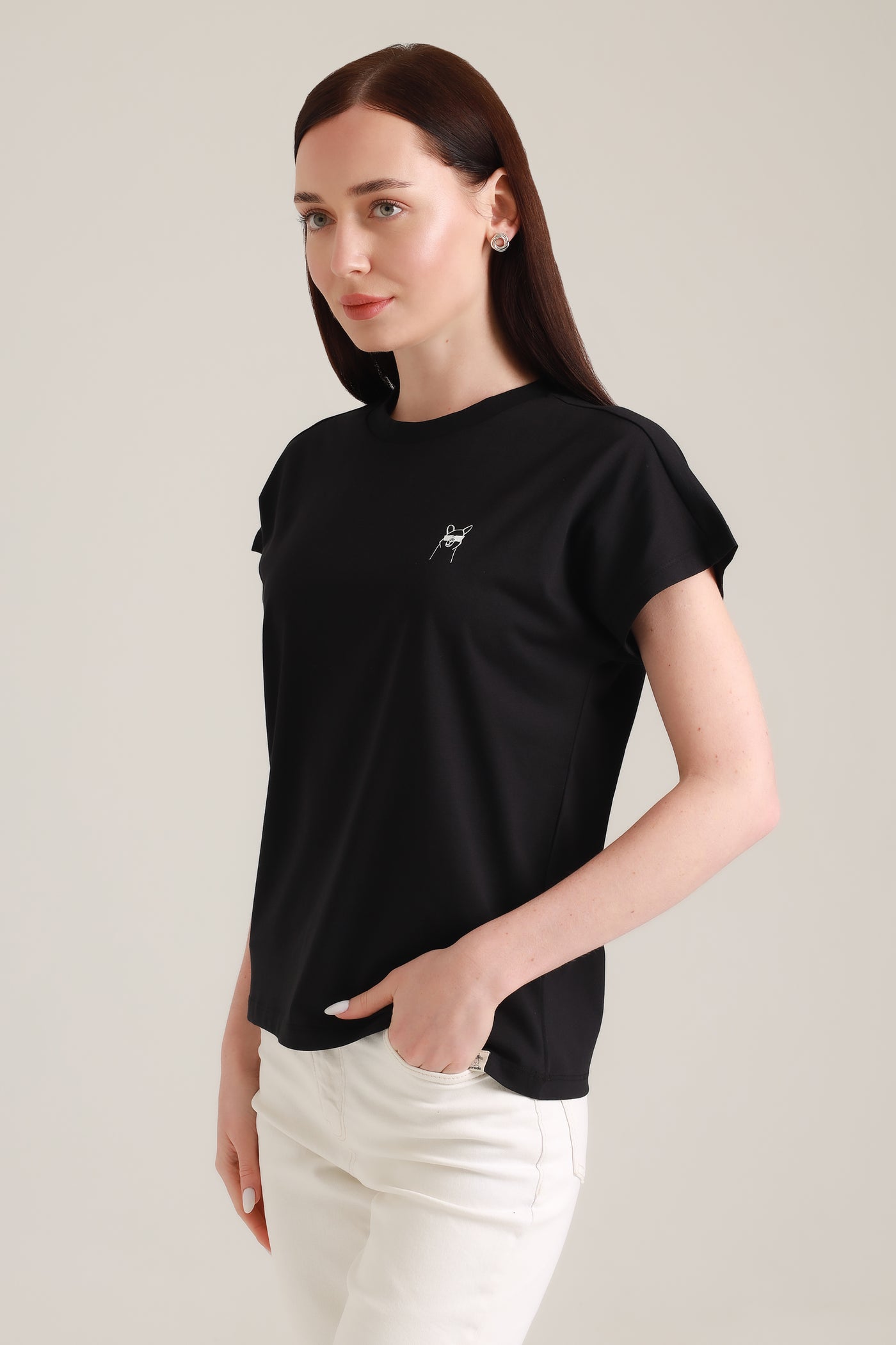 T-Shirt Women Short Sleeves Cool Paka Black