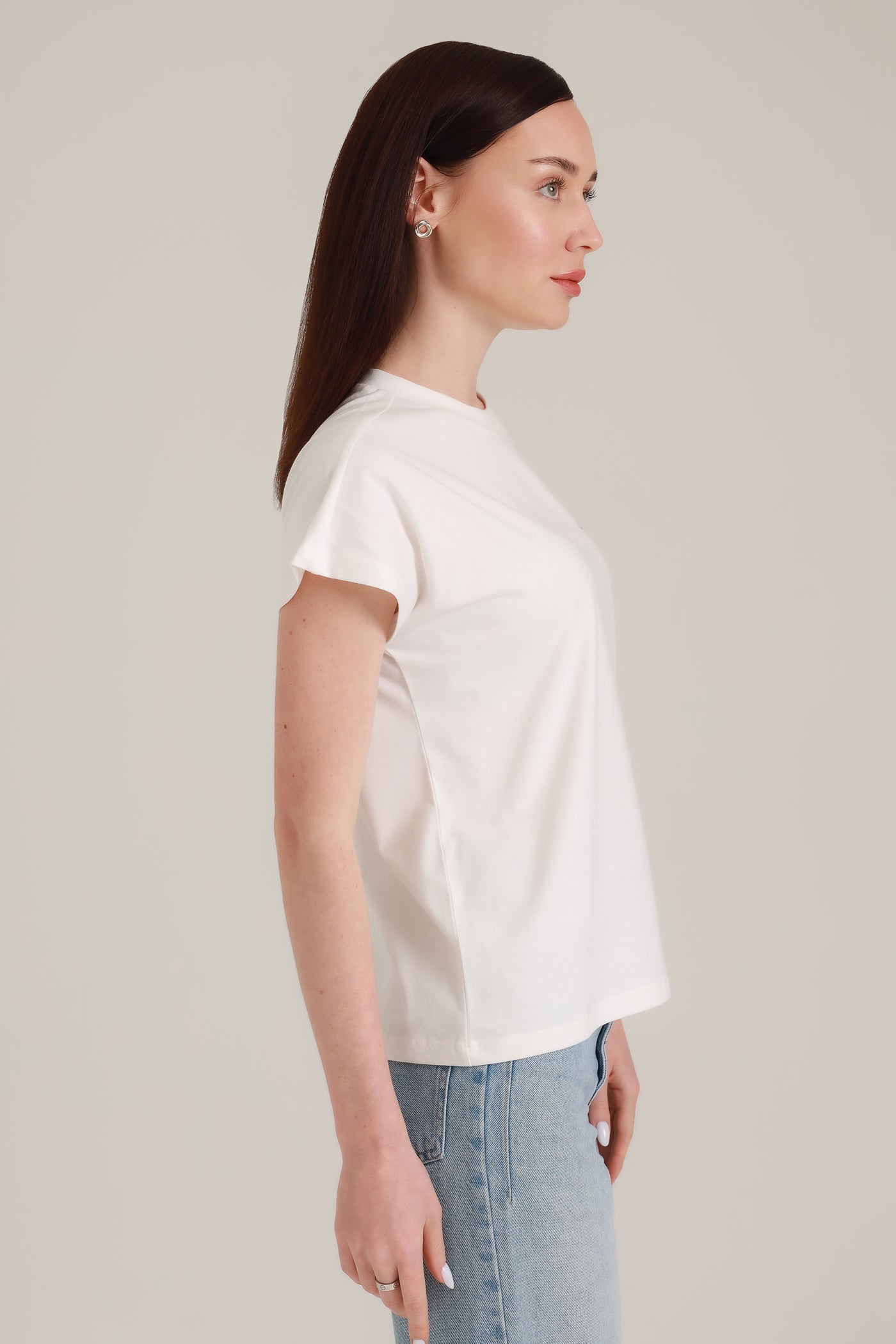T-Shirt Women Short Sleeves Berge White Alyssum