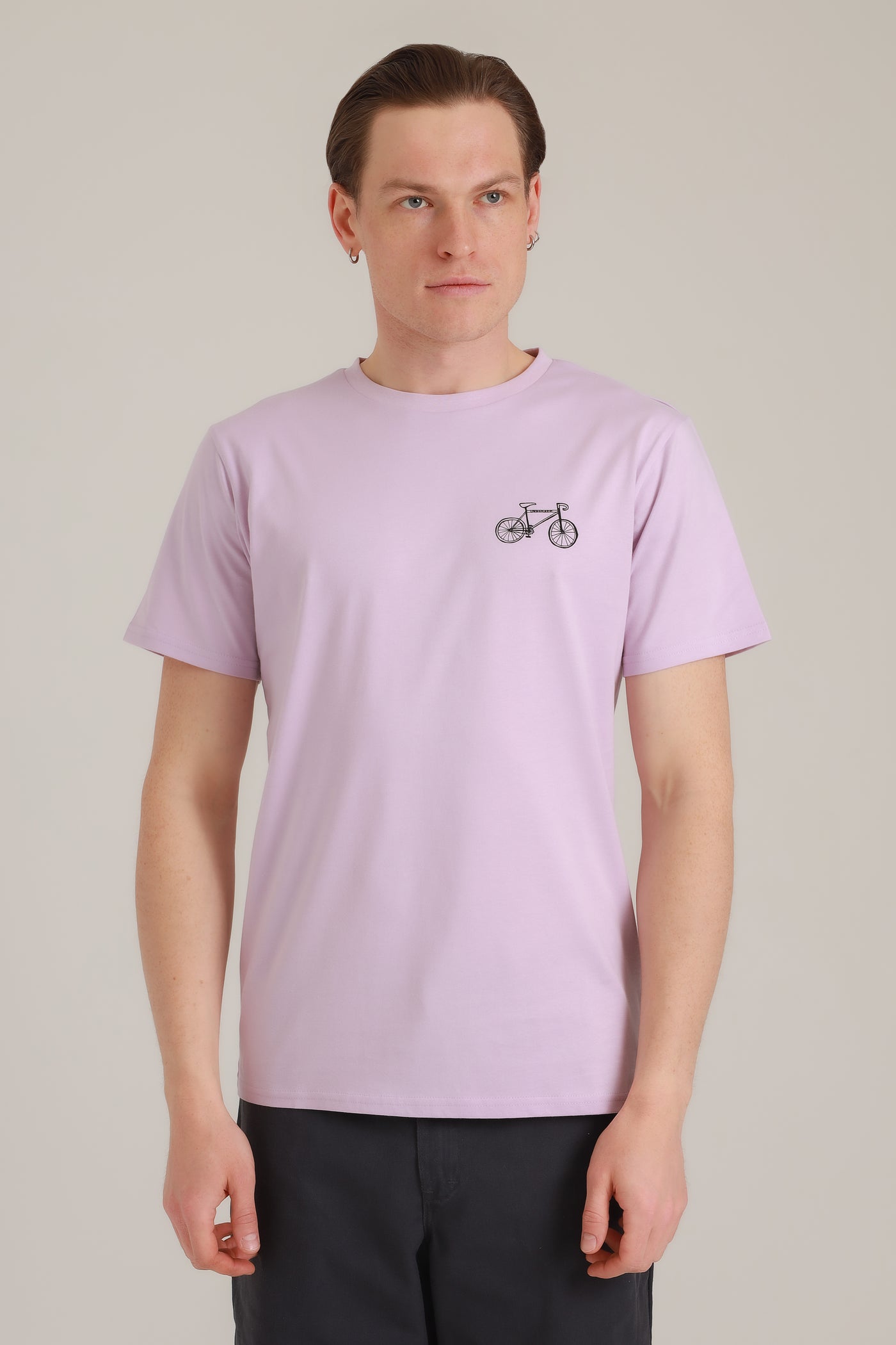 T-Shirt Men Bike Lavender