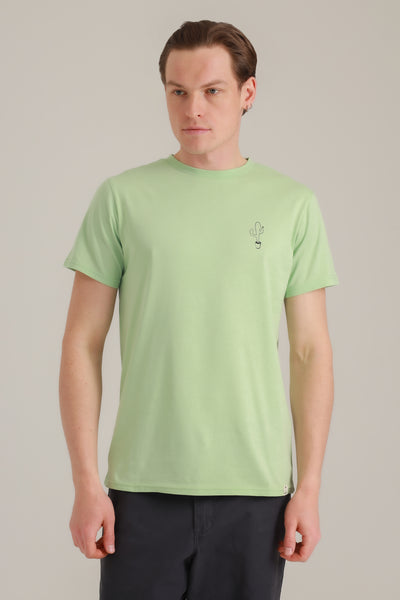 T-Shirt Men Kaktus Smoke Green