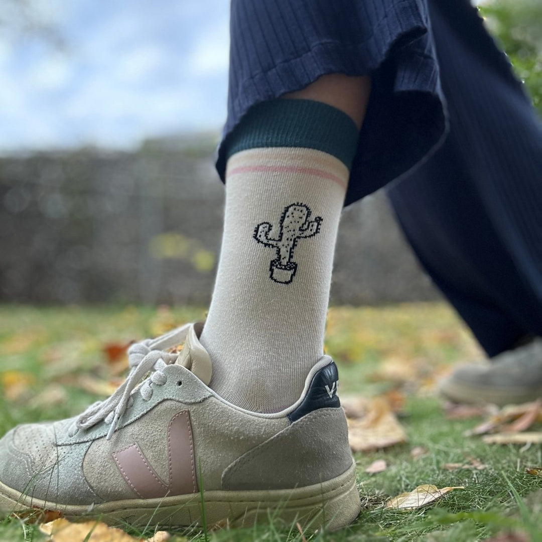 kaktus schuhe Desert Kaktus – Bio-Baumwollsocken mit Kaktus-Motiv