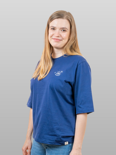 Women T-Shirt 3/4 Sleeves Space Cat Ocean Cavern