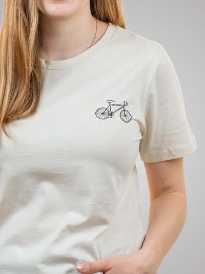 Women T-Shirt A-line Bike Arctic Wolf