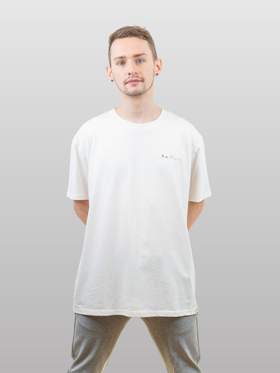 Unisex Oversized T-Shirt Dog Band White Alyssum