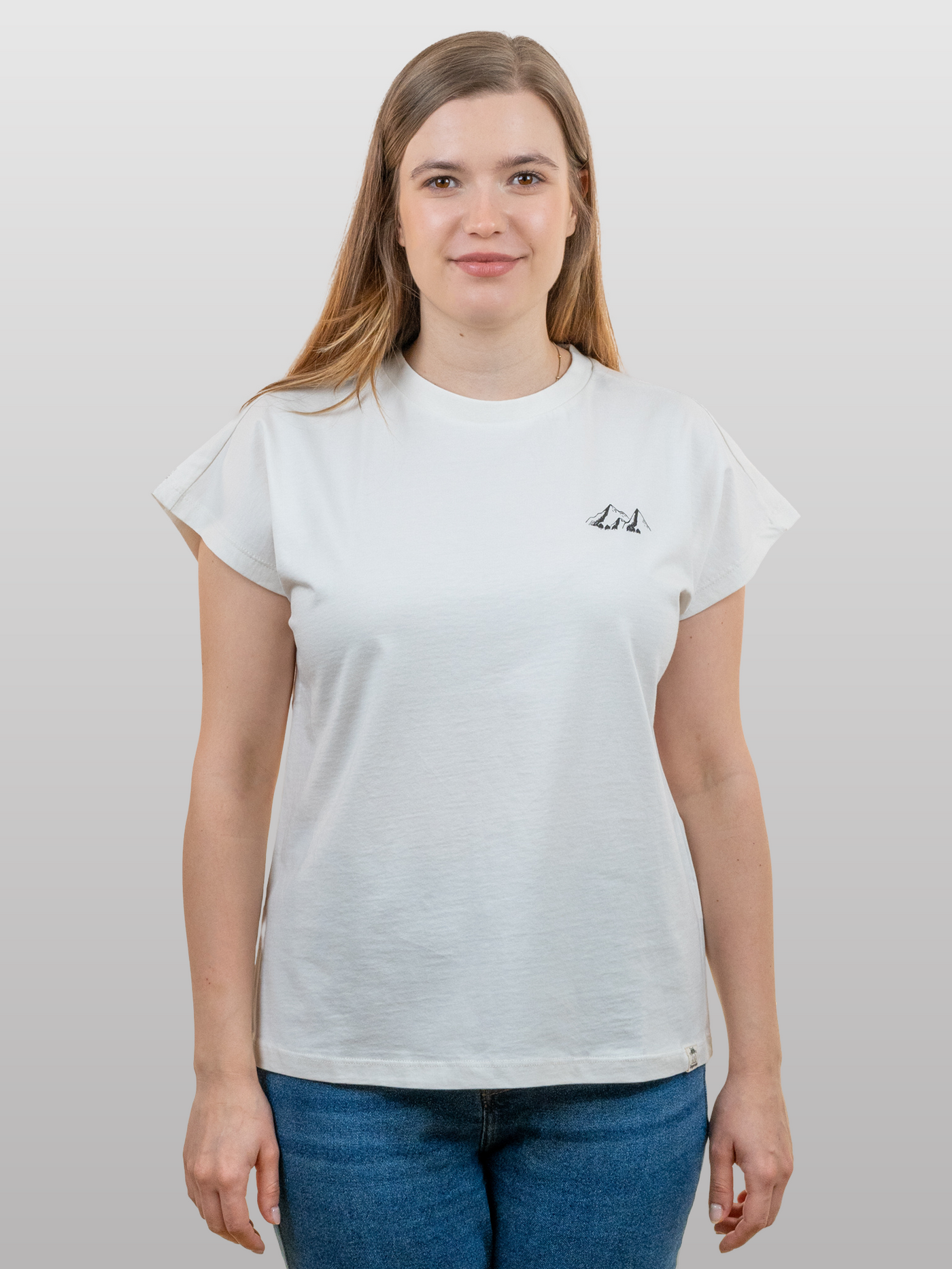 Women T-Shirt Short Sleeves Berge White Alyssum