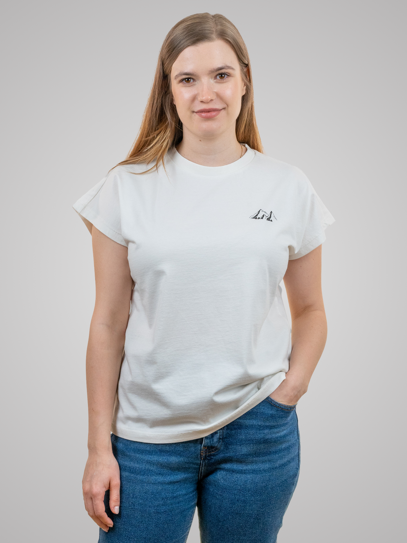 Women T-Shirt Short Sleeves Berge White Alyssum